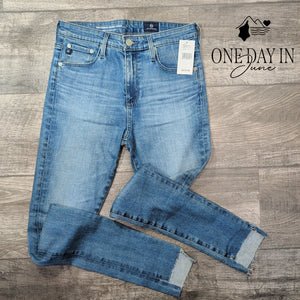 AG Adriano Goldschmied Farrah Skinny Ankle High Rise Raw Hem NWT $215 Size 4 (27
