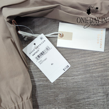 Good American Cropped Button Front Jacket Size XL