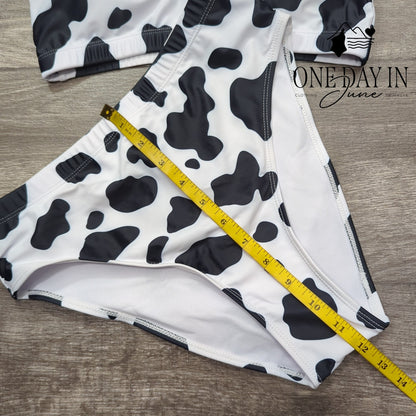 Tempt Me Cow Print Crop Bikini Swimsuit Size M