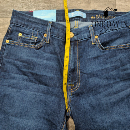 7 For All Mankind The Skinny Bair Super Skinny Jeans Dark Wash NWT Size 12 (31)