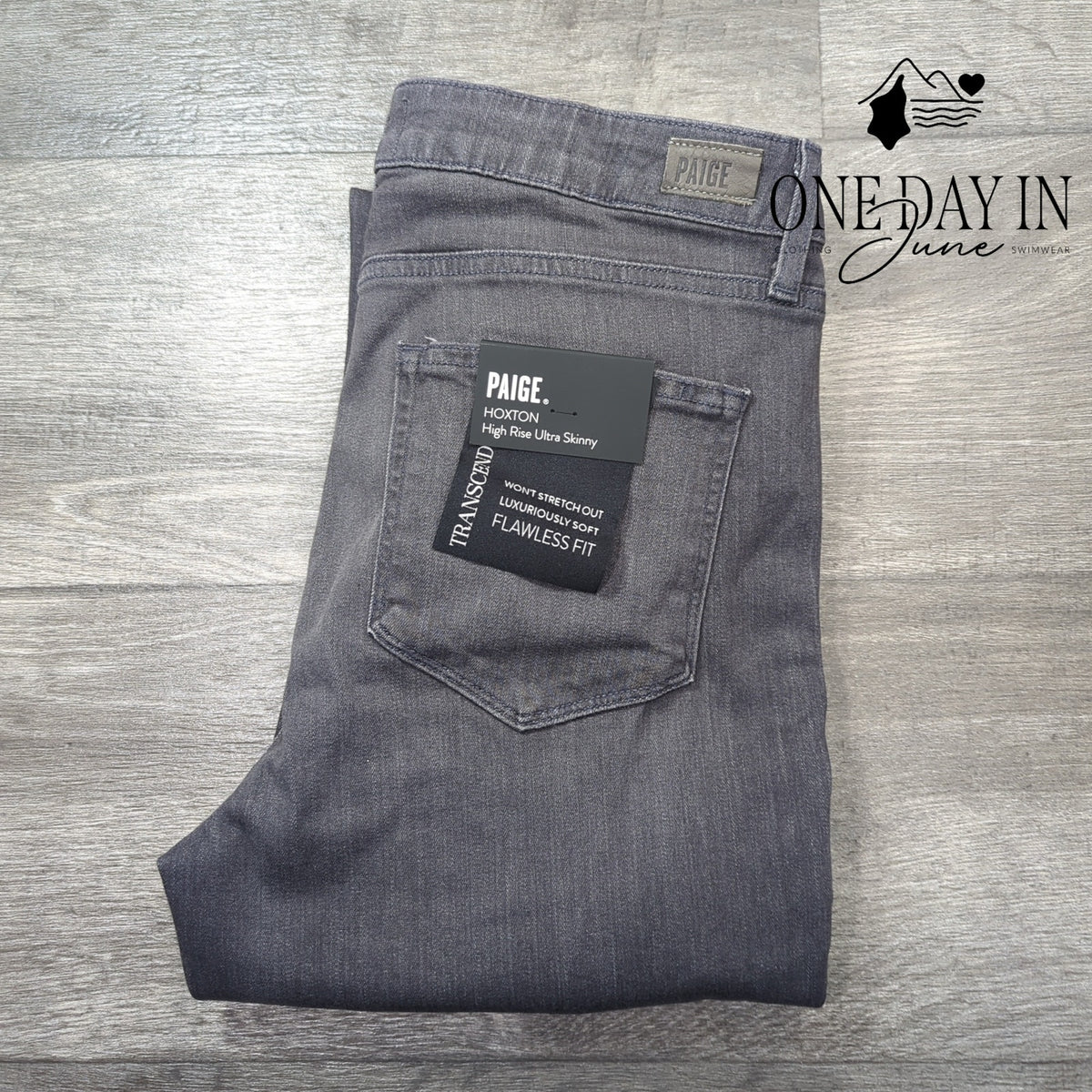 Paige Hoxton Ultra Skinny High Rise Jeans Gray NWT Size 31 (12)