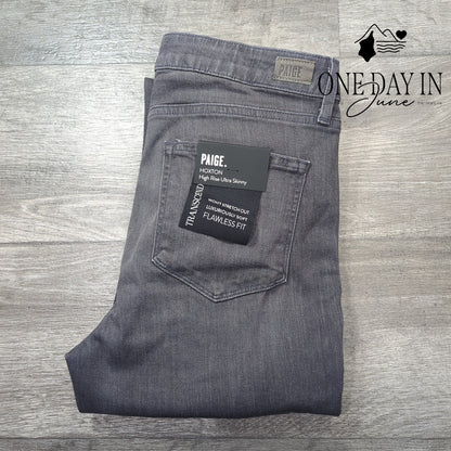Paige Hoxton Ultra Skinny High Rise Jeans Gray NWT Size 31 (12)