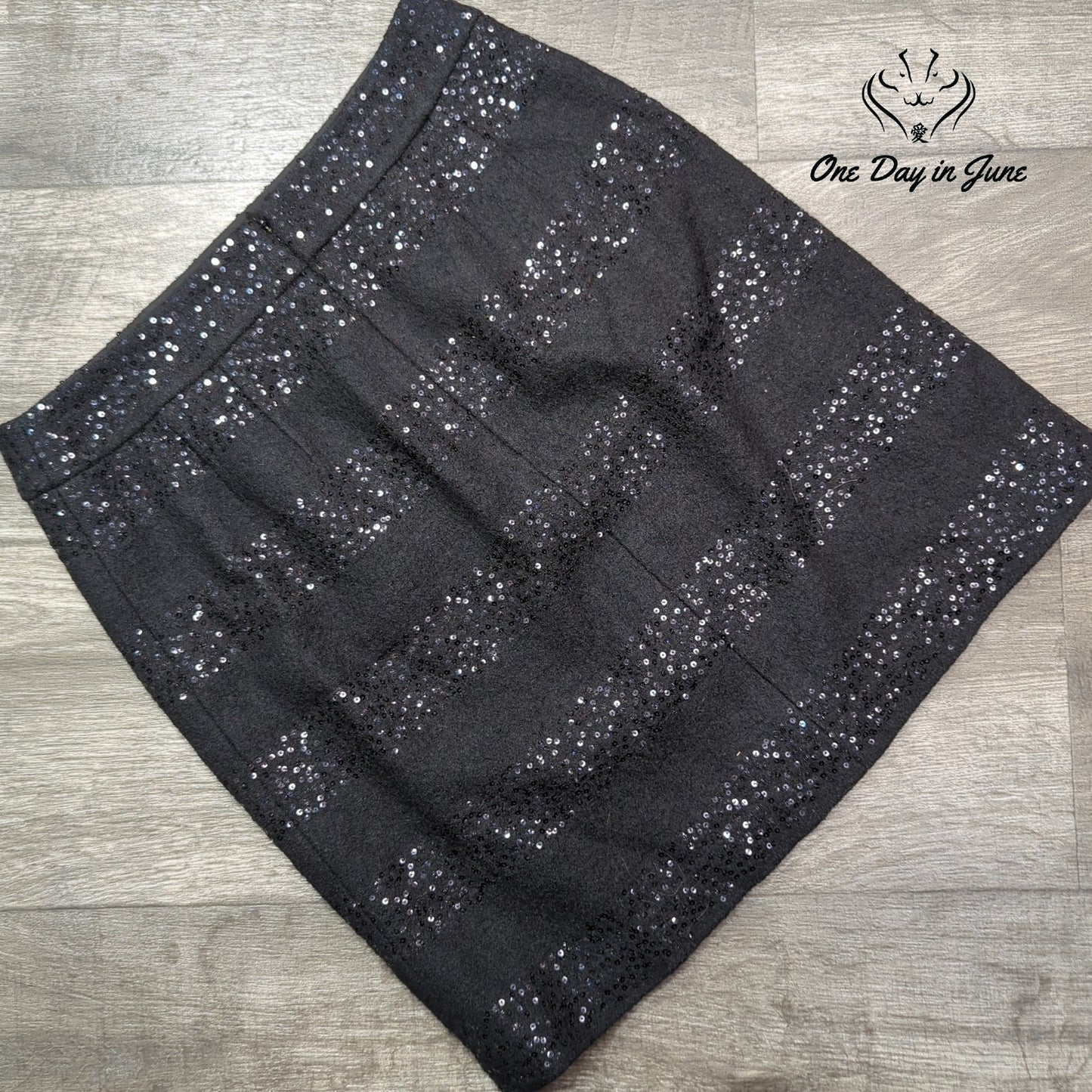 Loft Wool Blend Sequin Detail Mini Skirt Size 0