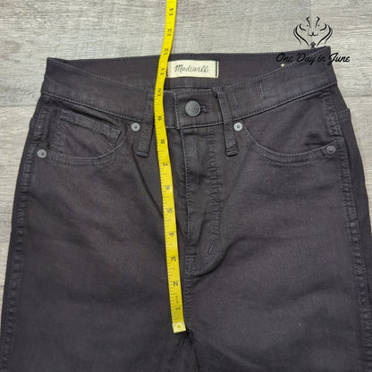 Madewell High Rise Skinny Jeans Black Stretch Denim Dark Wash Size 25 (2)