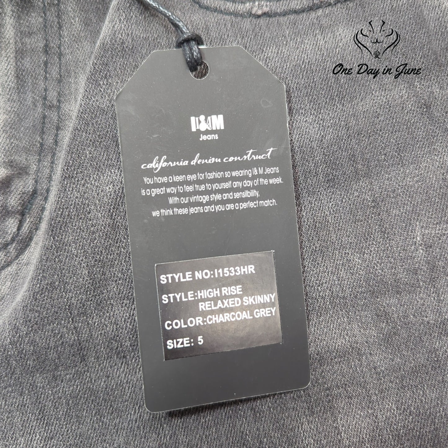 I&M Juniors Black Label High Rise Relaxed Skinny Jeans Size 5