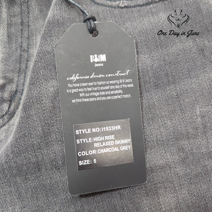 I&M Juniors Black Label High Rise Relaxed Skinny Jeans Size 5