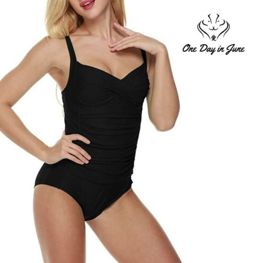 Ekouaer Elegant Inspired Vintage Pin up Monokini Size S