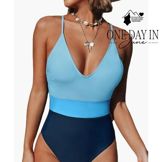 Cupshe Colorblock One Piece Swimsuit Size S
