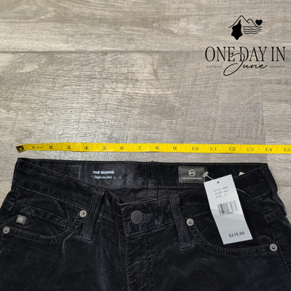 AG Adriano Goldschmied The Quinne High Rise Flare Velvet Jeans NWT $215 Size 4