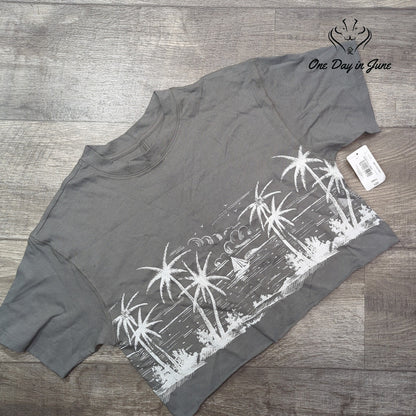 Flirtitude Crop Short Sleeve Tee Shirt Size S