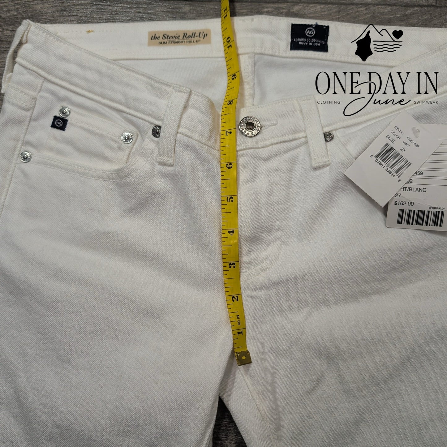 AG Adriano Goldschmied The Stevie Roll Up Slim Jeans Size 4 (27)