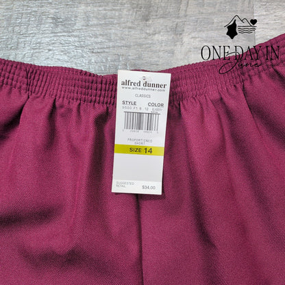 Alfred Dunner Pull On Pants Size 14
