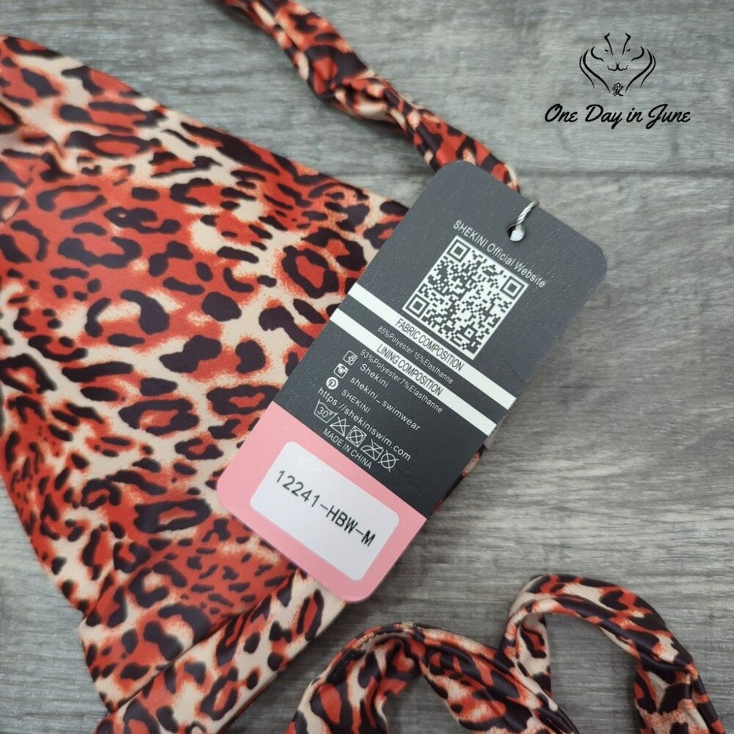 Shekini Halter Bandage Bikini Swimsuit Size M