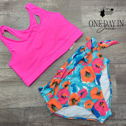 Dokotoo Crop Top High Waist Bikini Swimsuit Size L