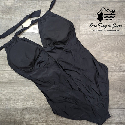 East Elegant V Neck Maternity One Piece Swimsuit Size L