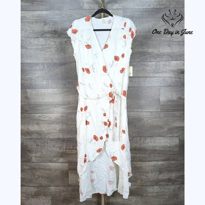 a.n.a Short Sleeve Tie Summer Dress Size M