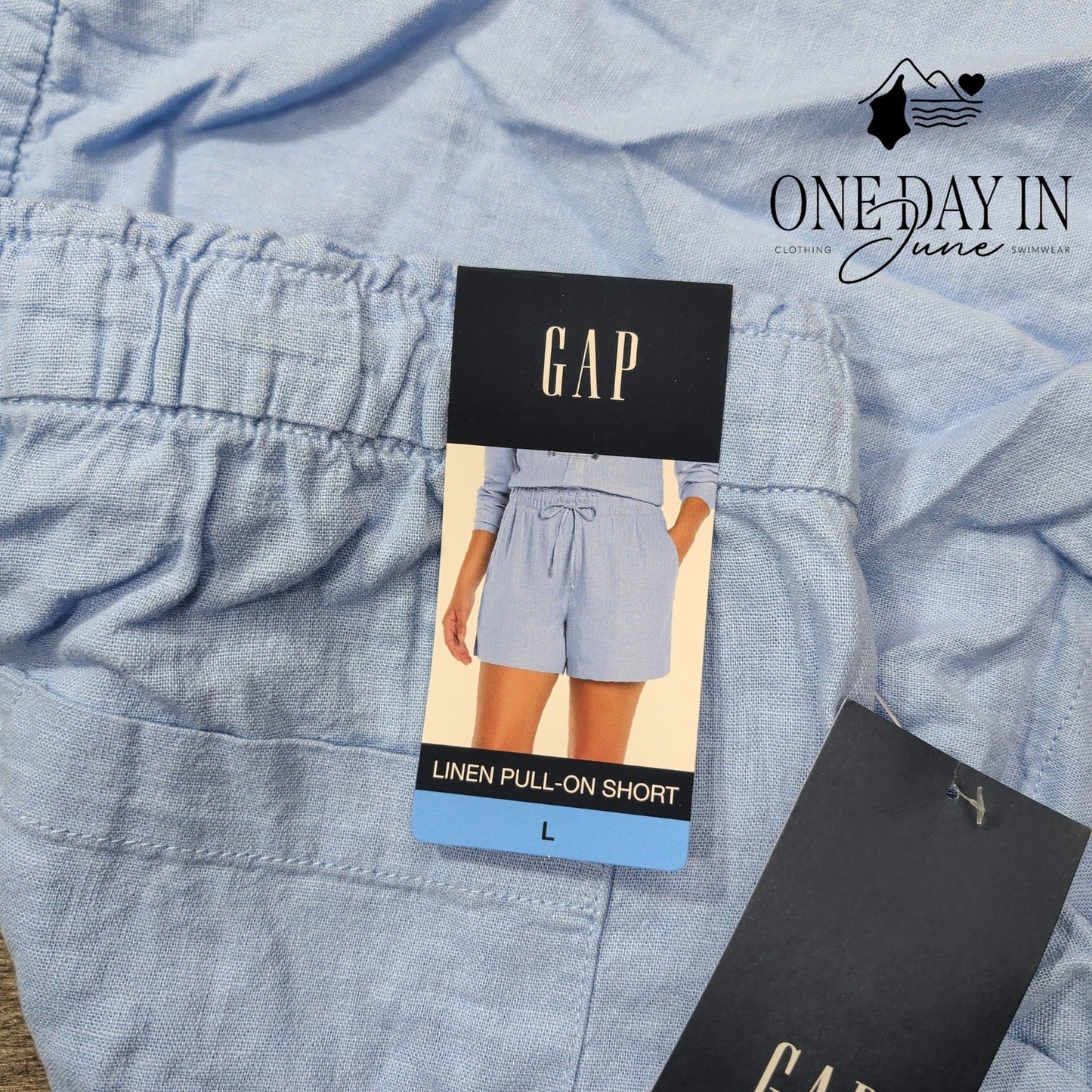 Gap Linen Pull On Shorts Size L
