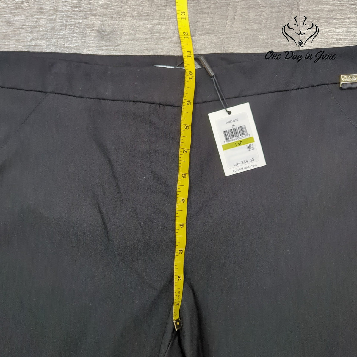 Calvin Klein Petite Modern Essentials Slim Ankle Pants Black NWT Size 14P