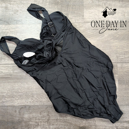 CiciBird Tie Back Keyhole One Piece Swimsuit Size L