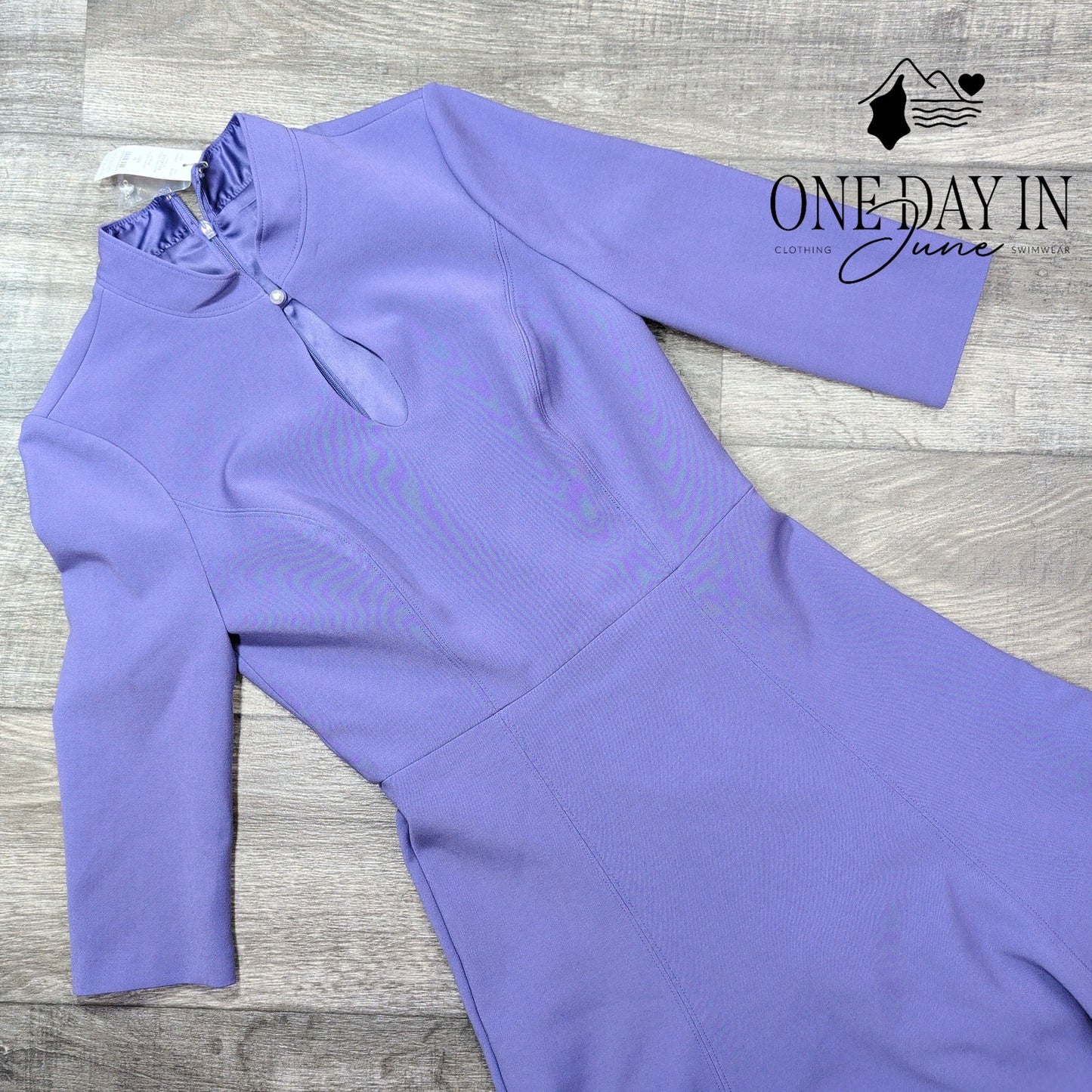 White House Black Market Keyhole Fit Flare Dress Purple Hyacinth NWT Size 0
