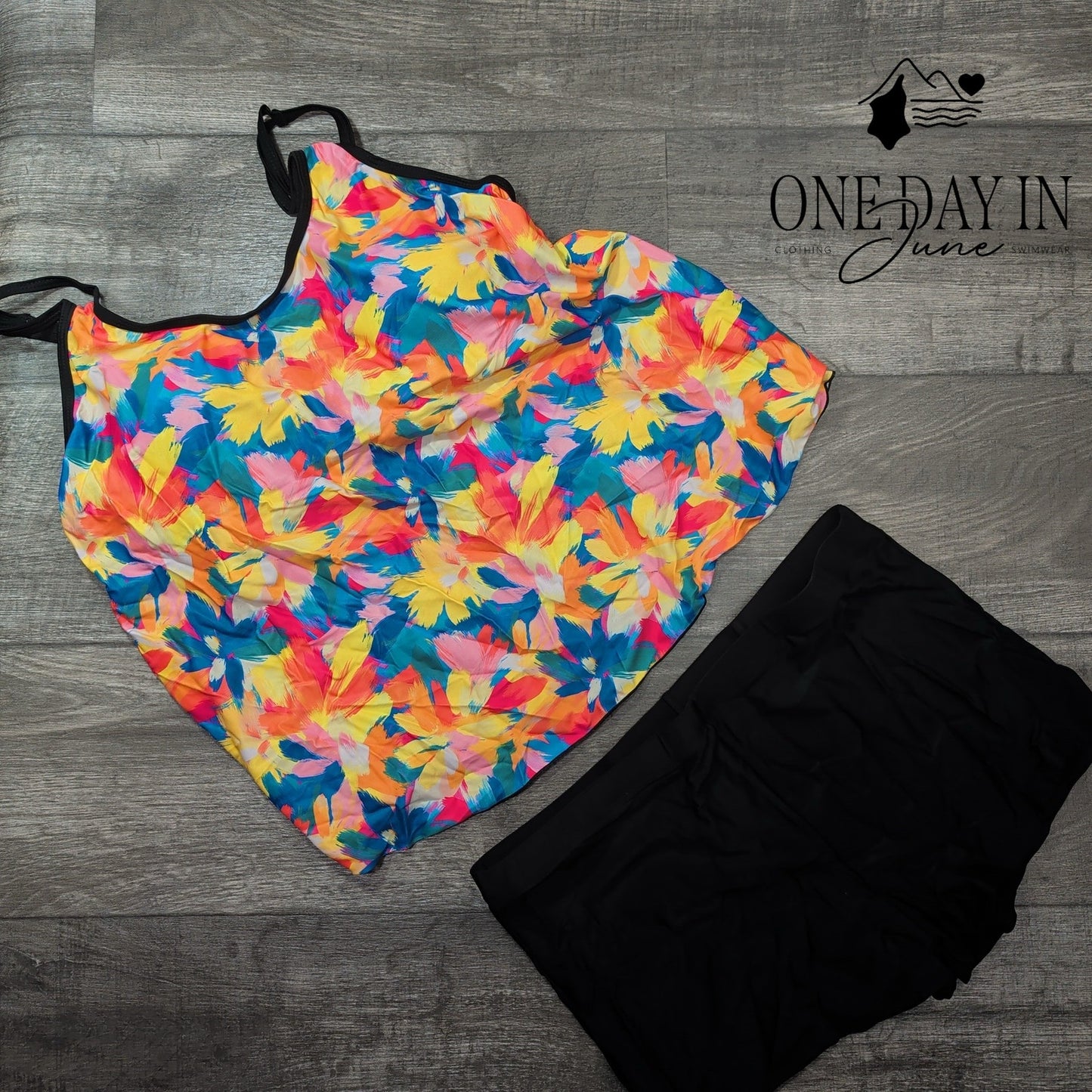 Rxrxcoco Floral Boyshort Tankini Swimsuit Size XL