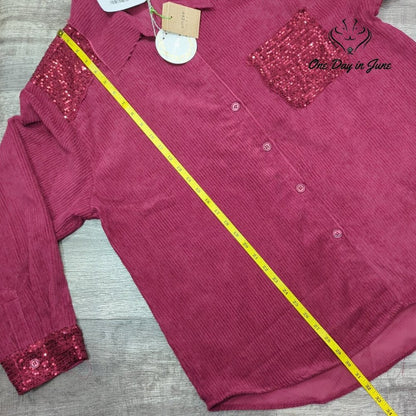 Umgee Sequin Button Front Jacket Size 1XL