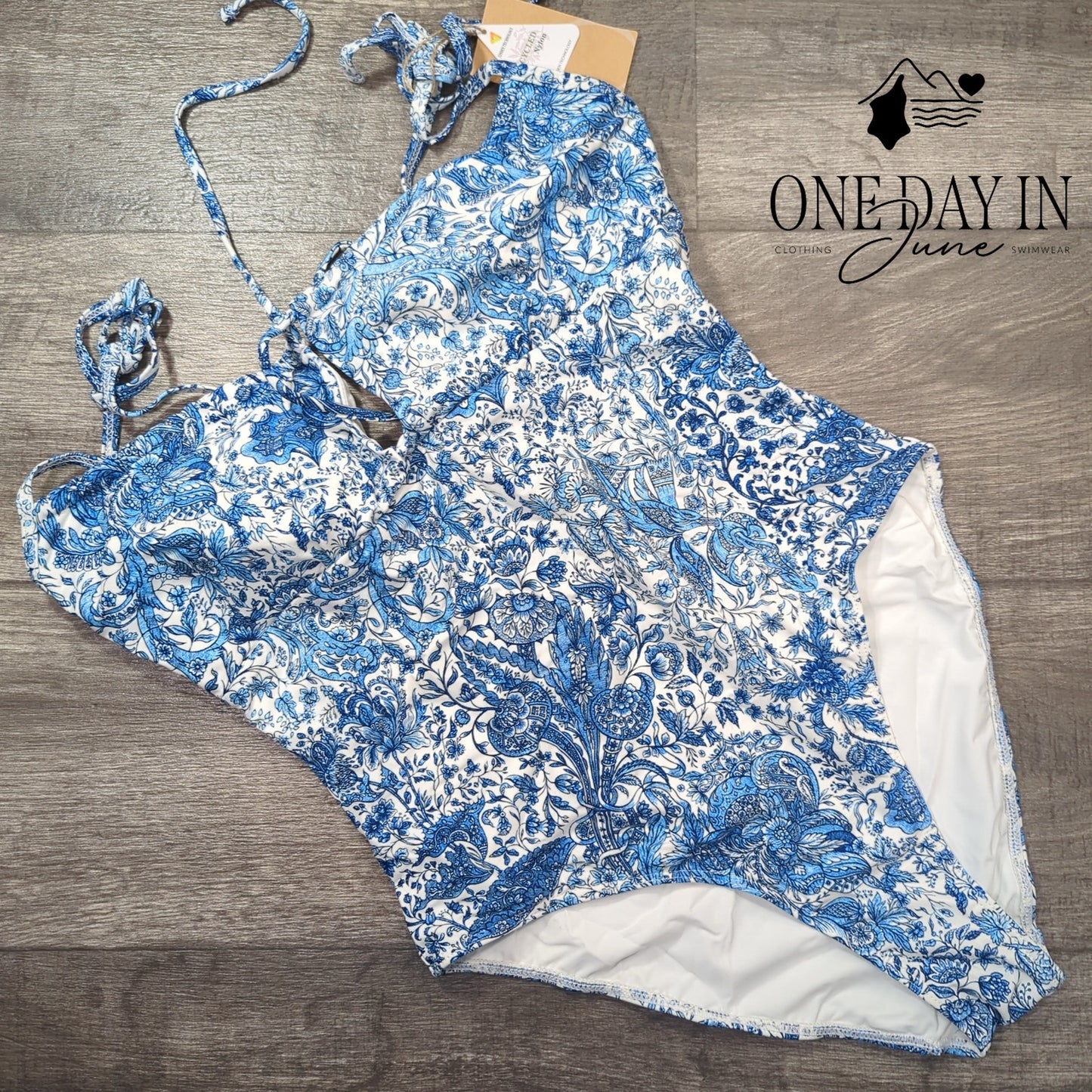 Berlook Floral One Piece Swimsuit Size XL