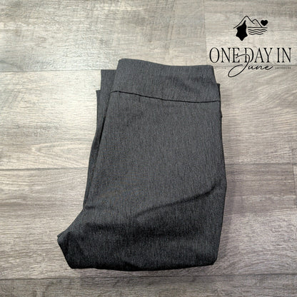 Alfani Tummy Control Straight Leg Dress Pants Dark Heather Gray NWT Size 10