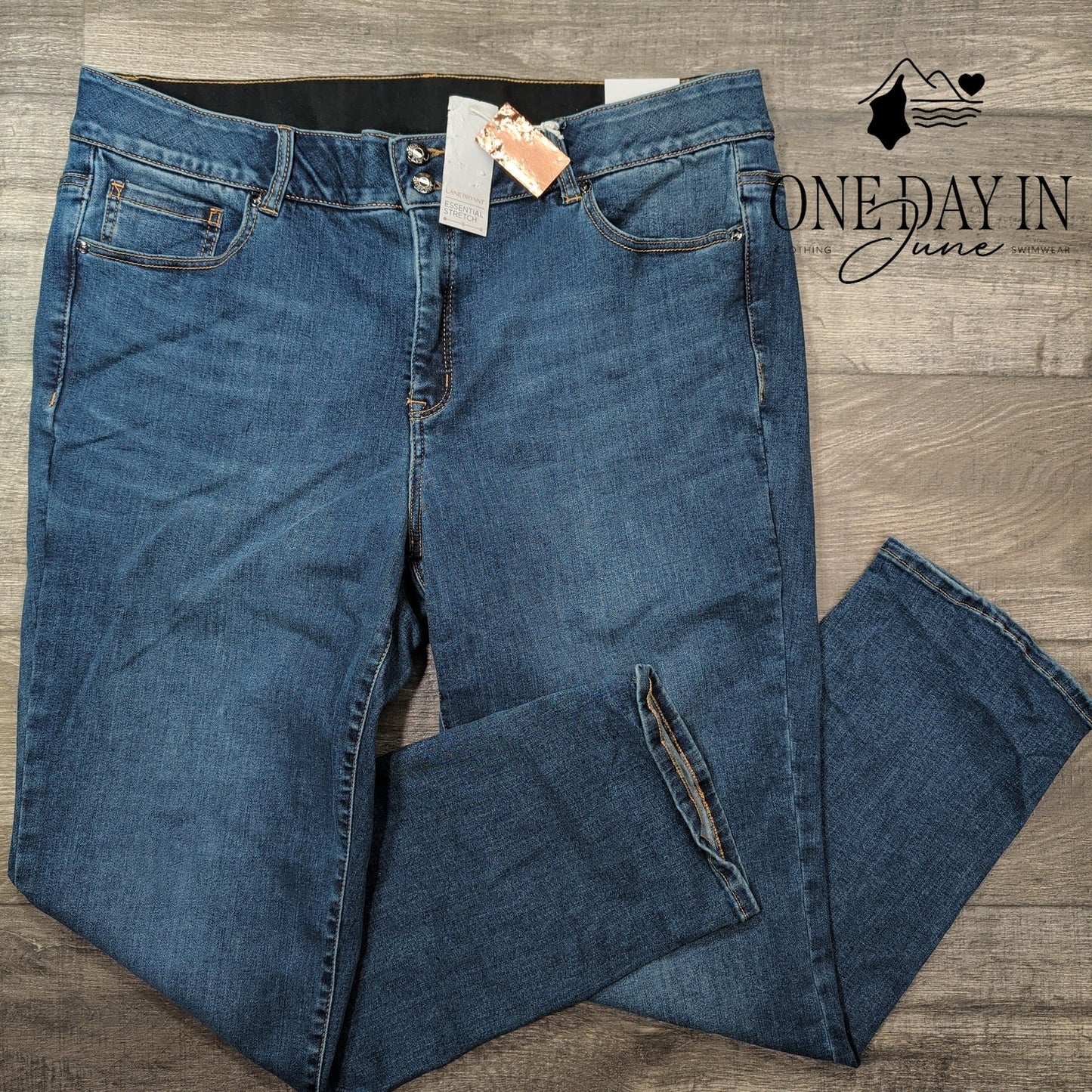 Lane Bryant Plus Size High Rise Straight Jeans Size 22