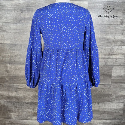 Romwe V Neck Long Bubble Sleeve Mini Dress Size M