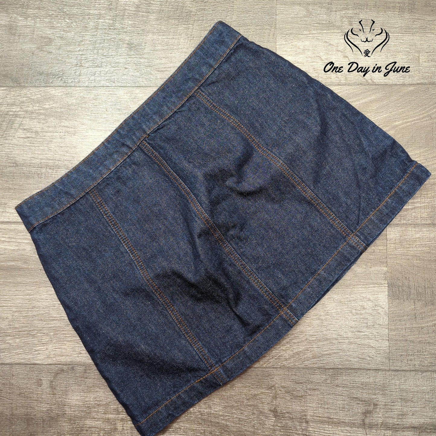 Altar'd State Zip Front Denim Mini Skirt Size M