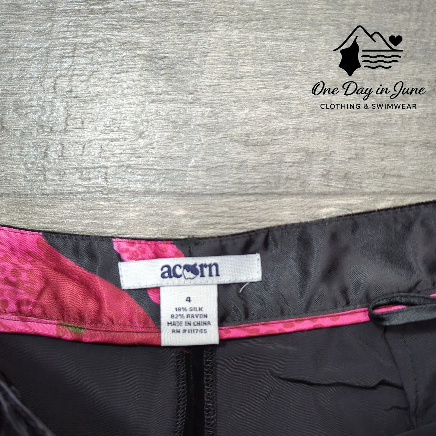 Acorn Silk Blend Velour Pants Size 4