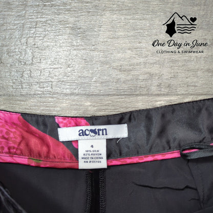 Acorn Silk Blend Velour Pants Size 4