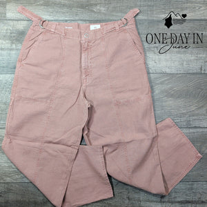 AG Adriano Goldschmied The Noten Carpenter High Rise Linen Pants Size 4 (27)