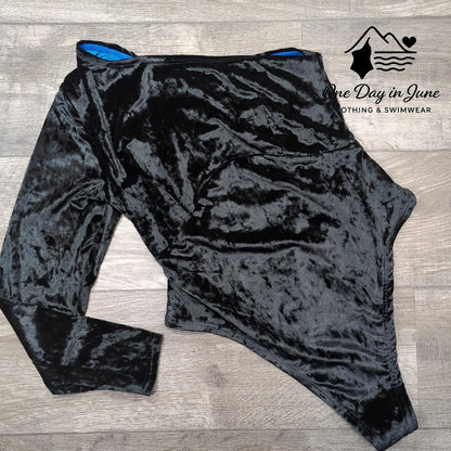 Yitty One Arm Velour Bodysuit Size 1X