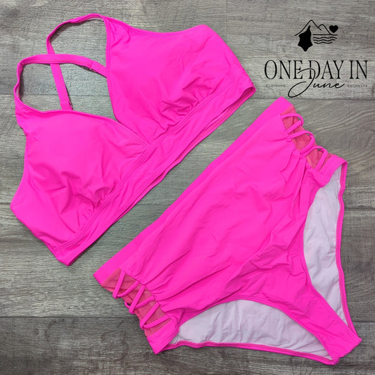 Adisputent Plus Size High Waist Bikini Swimsuit Size 4XL