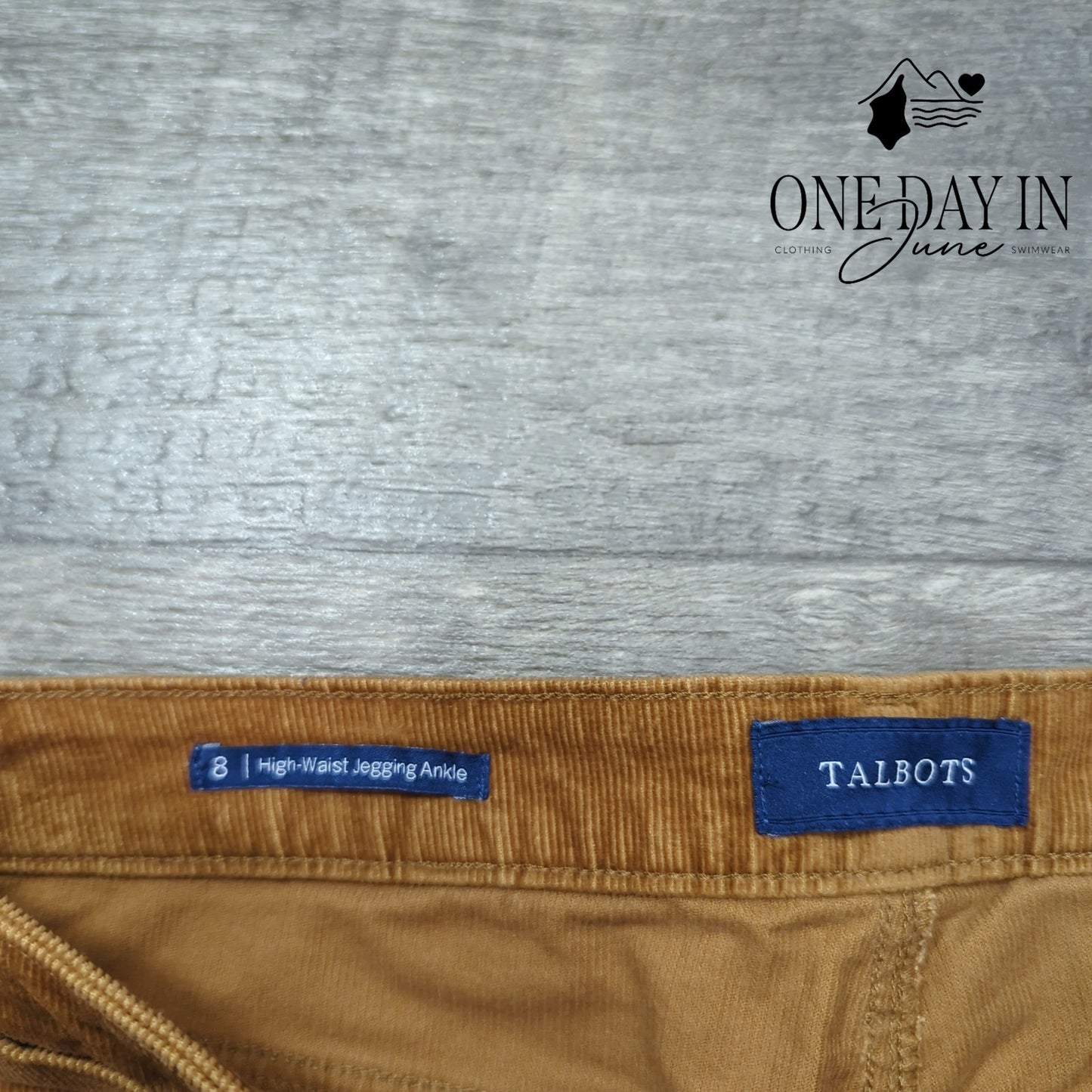 Talbots High Waist Jegging Ankle Corduroy Pants Size 8