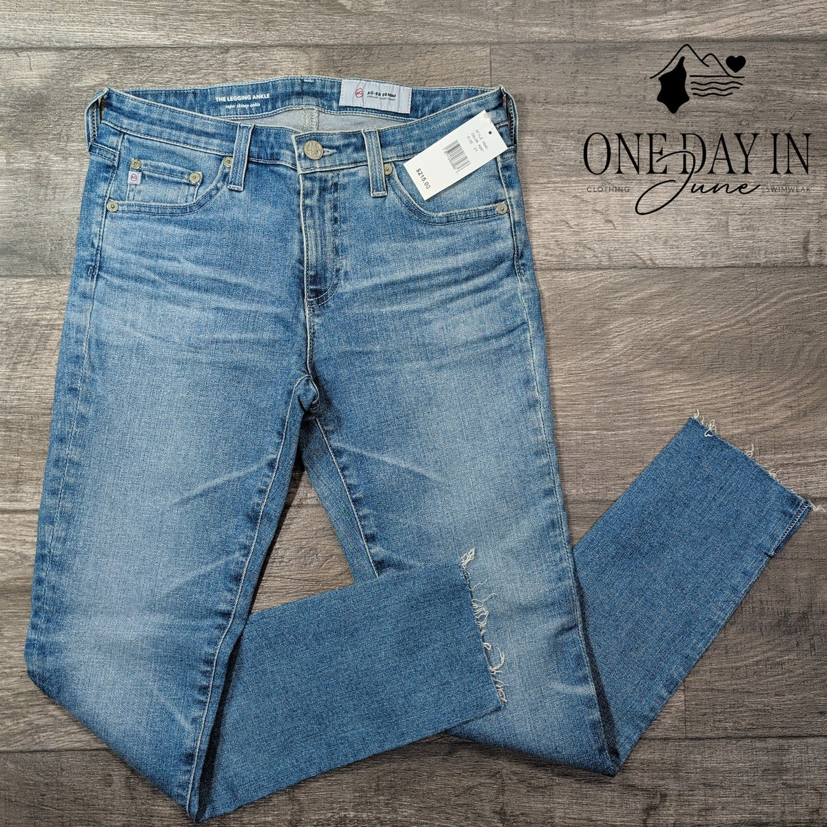 AG Adriano Goldschmied The Legging Ankle Distressed Skinny Jeans NWT Size 4