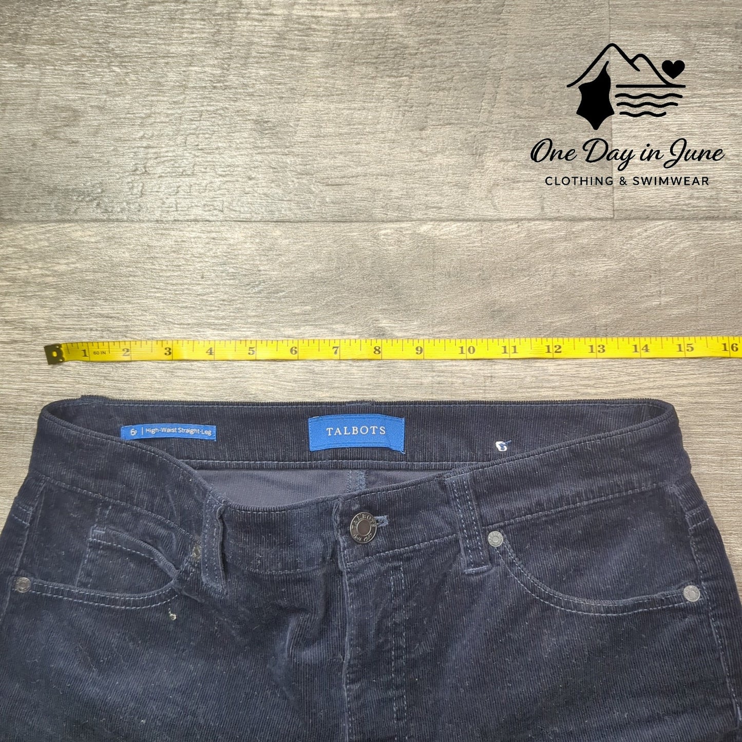 Talbots High Waist Straight Leg Corduroy Pants Size 6P