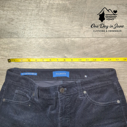 Talbots High Waist Straight Leg Corduroy Pants Size 6P