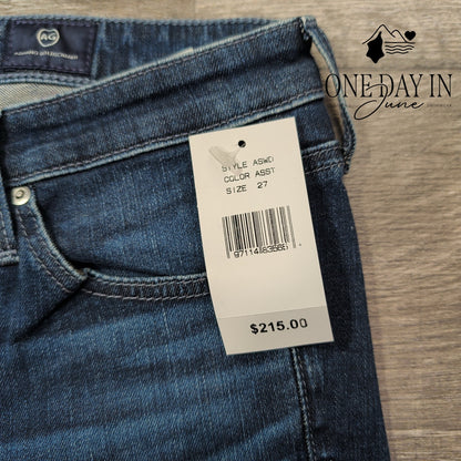 AG Adriano Goldschmied The Midi Ankle Mid Rise Legging Jeans NWT $215 Size 4