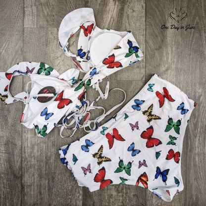 AvidLove High Waist Strappy Bikini Swimsuit Size XXL