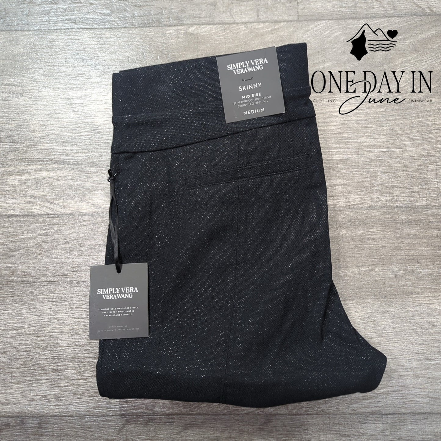 Simply Vera Mid Rise Skinny Pants Size M