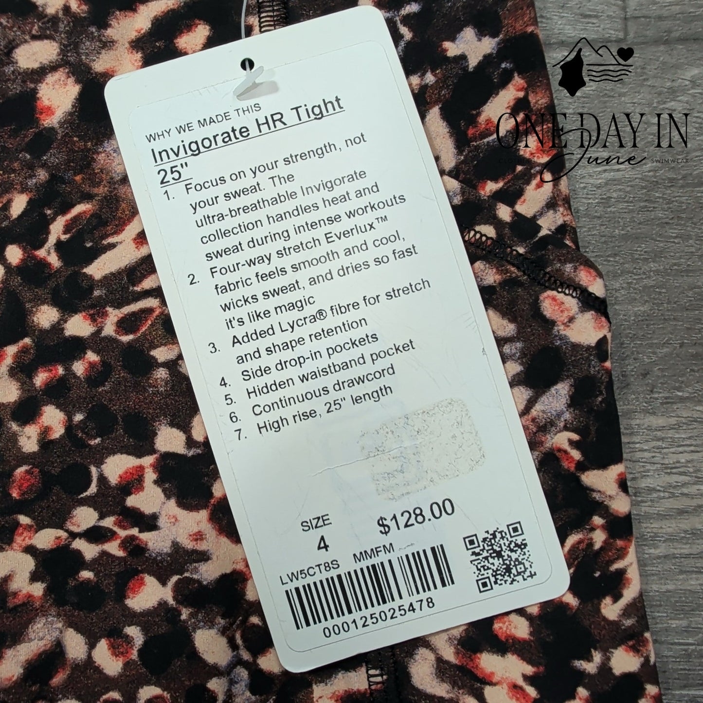 Lululemon Invigorate HR Tight 25" Leggings Multicolor Everlux NWT Size 4