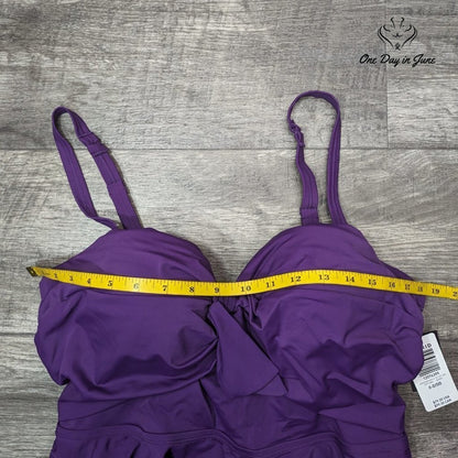 Torrid Mid Coverage Tankini Top Size Torrid 0-D/DD (12)