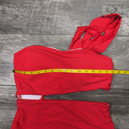 Soly Hux Cut Out One Shoulder Monokini Swimsuit Size L