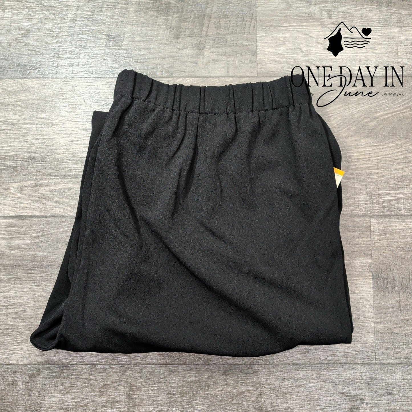 Anne Klein NWT Plus Size Slim Crop Pull On Pants Black Stretch Career Size 3X
