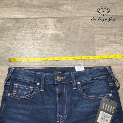 True Religion Becca Crystal Mid Rise Bootcut Jeans Dark Wash NWT $179 Size 27 (4
