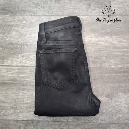 Joe's Jeans High Rise Skinny Ankle Coated Black Jeans NWT Size 24 (0)