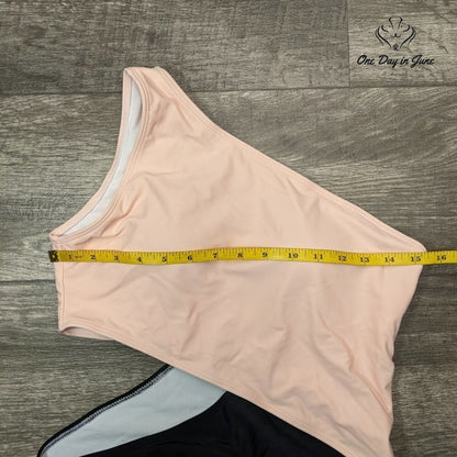 Yonique One Shoulder One Piece Swimsuit Size L